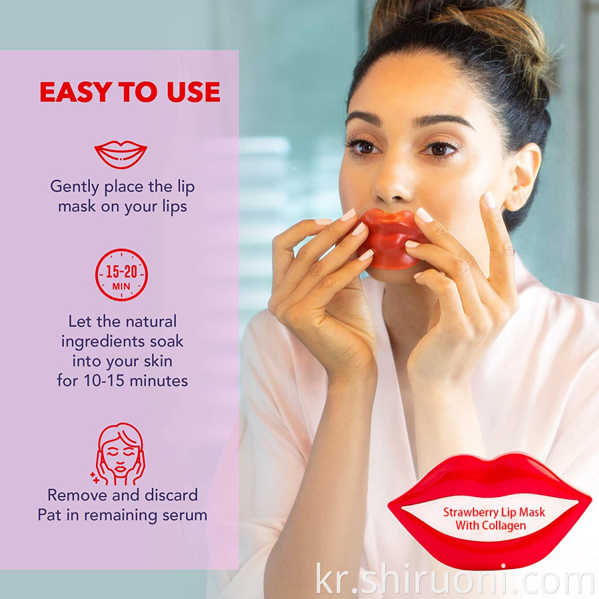 strawberry lip mask with collagen